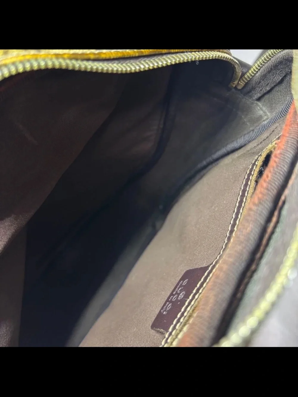 Gucci Brown/Tan Monogram Messenger Bag